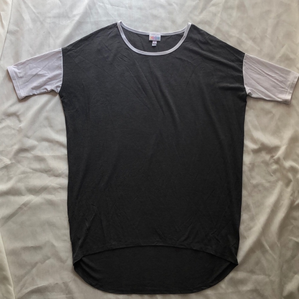 Lularoe Irma - Colorblock grey & white